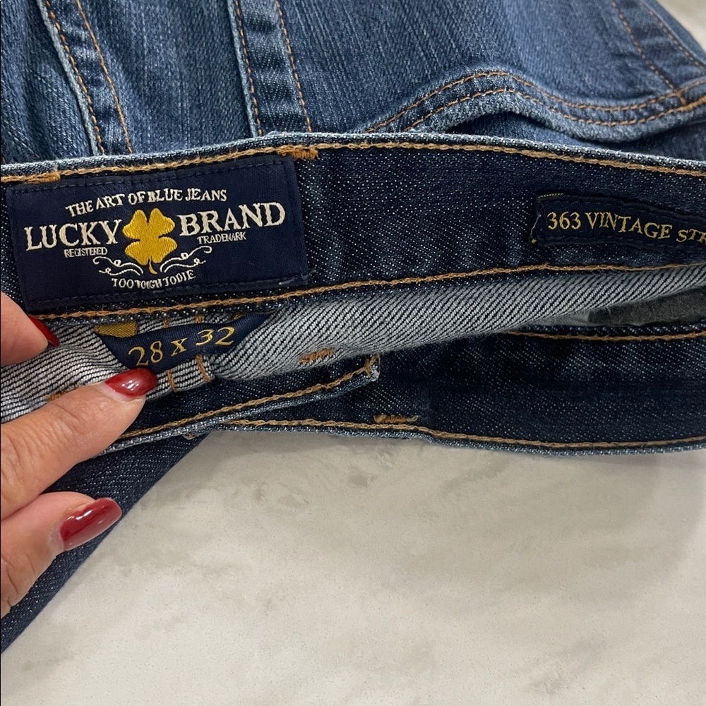 Lucky Brand Jeans Mens 28x32 Blue 363 Vintage Straight Premium Italian Denim - Picture 13 of 15